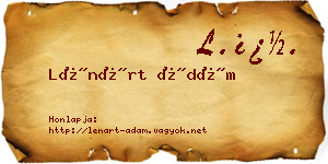 Lénárt Ádám névjegykártya
